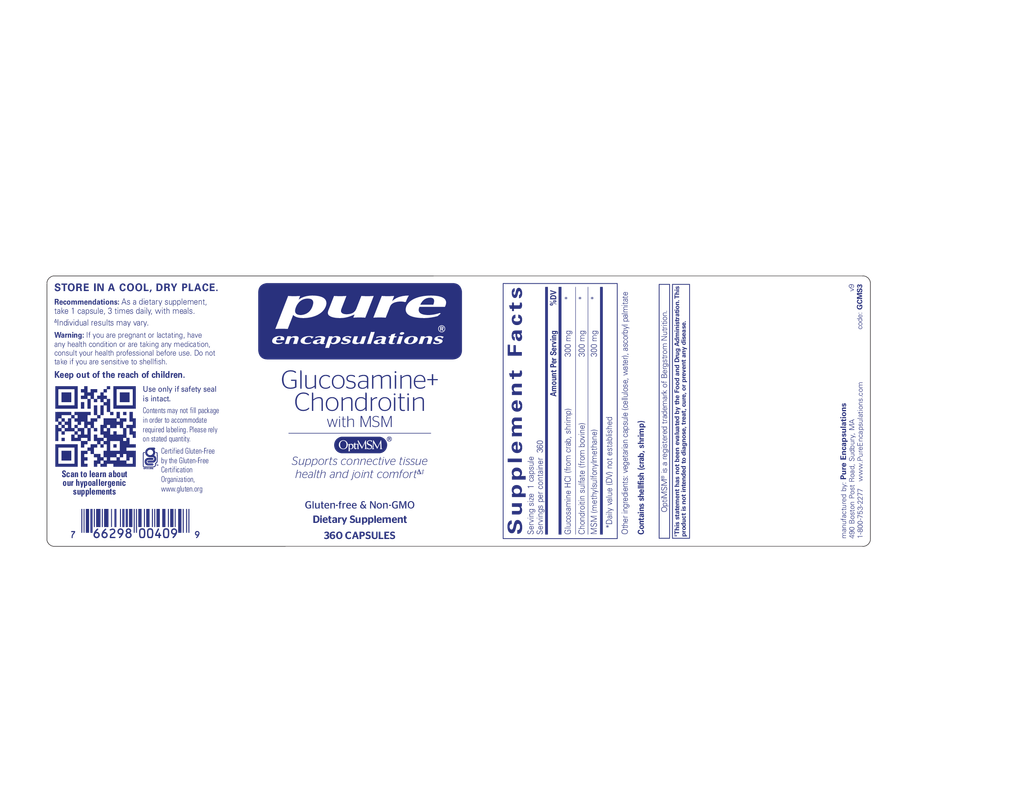 Glucosamine Chondroitin with MSM 360's
