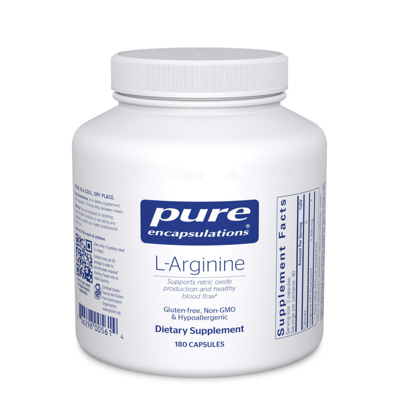 Amino acid precursor of nitric oxide associated with promoting cardiovascular health, immune support, sexual function, and memory‡