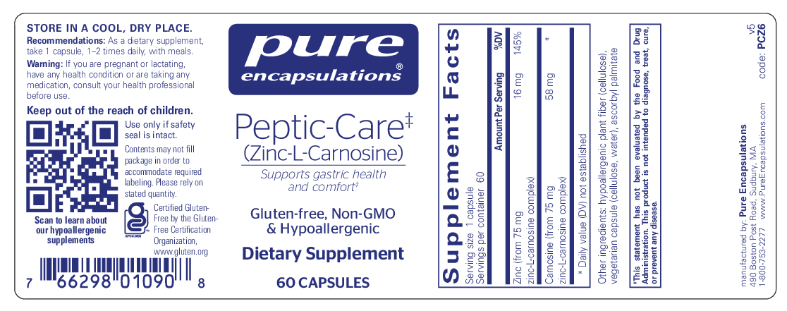 Peptic-Care ZC‡ (Zinc-L-Carnosine)