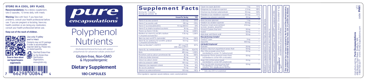 Polyphenol Nutrients 180's