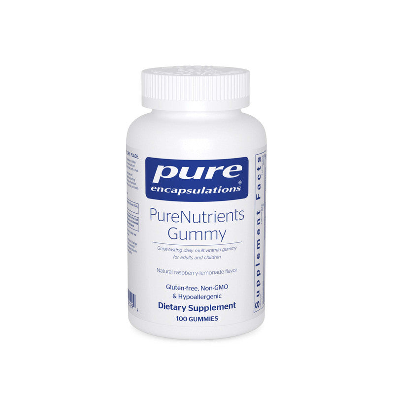 Comprehensive multivitamin/mineral complex enhanced with organic berries and fruits in a convenient, great-tasting, fruit-flavored gummy for children and adults