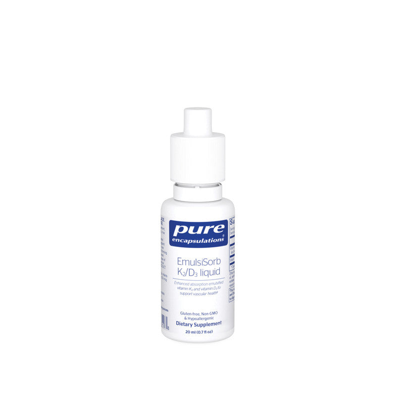 Enhanced-absorption emulsified vitamin K2 and vitamin D3 to support vascular health‡