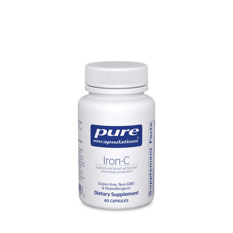 Iron and vitamin C formula designed to enhance intestinal absorption; supports red blood cell function and energy production‡